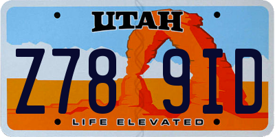 UT license plate Z789ID