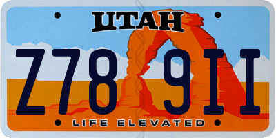 UT license plate Z789II