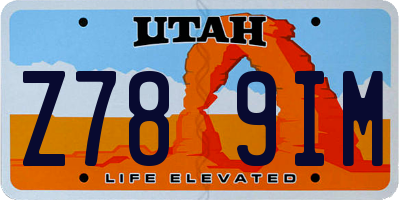 UT license plate Z789IM