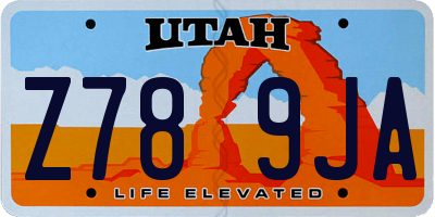 UT license plate Z789JA