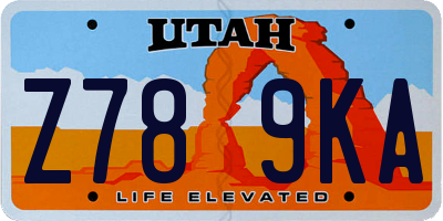 UT license plate Z789KA