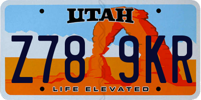 UT license plate Z789KR