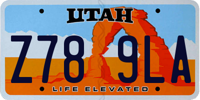 UT license plate Z789LA
