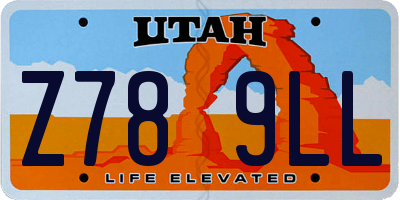 UT license plate Z789LL