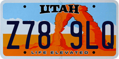 UT license plate Z789LQ