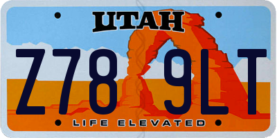 UT license plate Z789LT
