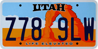 UT license plate Z789LW