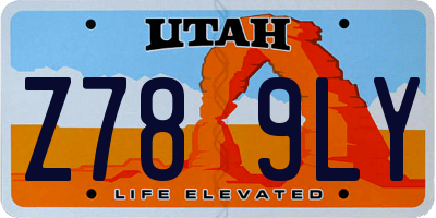 UT license plate Z789LY