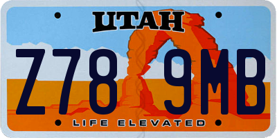 UT license plate Z789MB