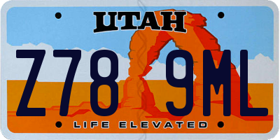 UT license plate Z789ML