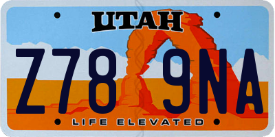 UT license plate Z789NA
