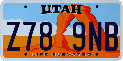 UT license plate Z789NB