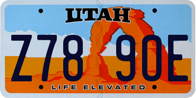 UT license plate Z789OE