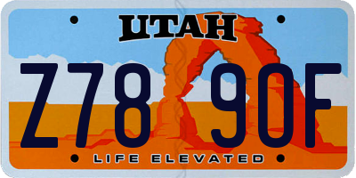 UT license plate Z789OF