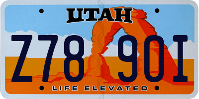 UT license plate Z789OI