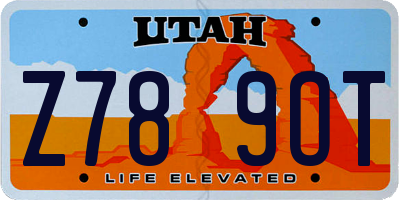 UT license plate Z789OT