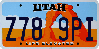 UT license plate Z789PI