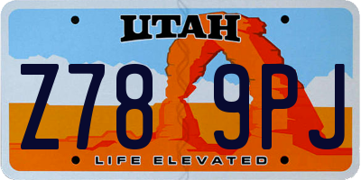 UT license plate Z789PJ