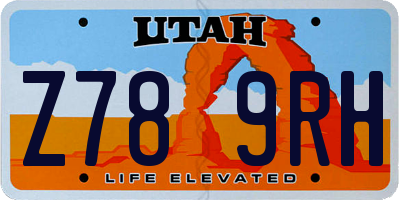UT license plate Z789RH
