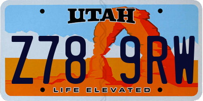 UT license plate Z789RW