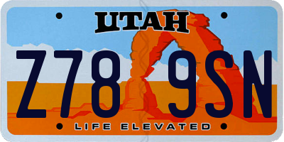 UT license plate Z789SN