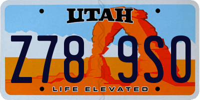 UT license plate Z789SO