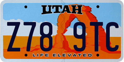 UT license plate Z789TC
