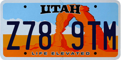 UT license plate Z789TM