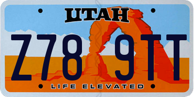 UT license plate Z789TT