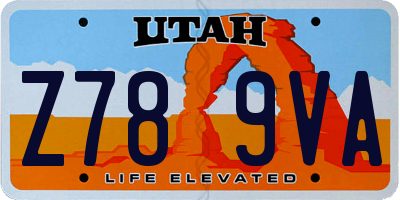 UT license plate Z789VA