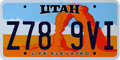 UT license plate Z789VI