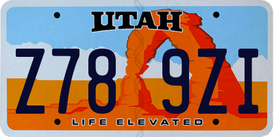 UT license plate Z789ZI