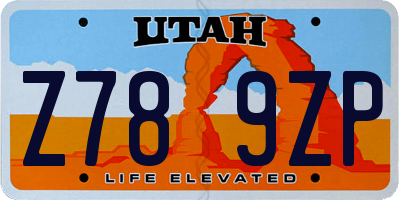 UT license plate Z789ZP