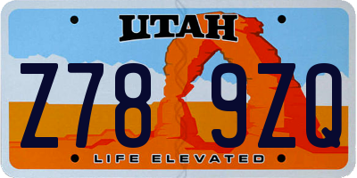 UT license plate Z789ZQ
