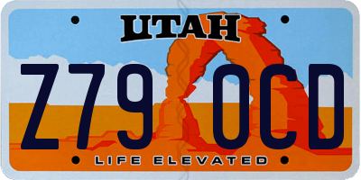 UT license plate Z790CD