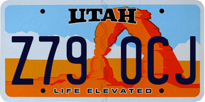 UT license plate Z790CJ