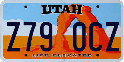 UT license plate Z790CZ