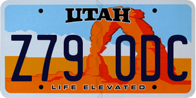 UT license plate Z790DC