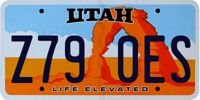 UT license plate Z790ES