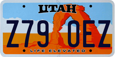 UT license plate Z790EZ