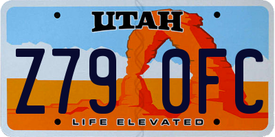 UT license plate Z790FC