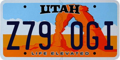 UT license plate Z790GI