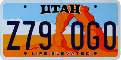 UT license plate Z790GO