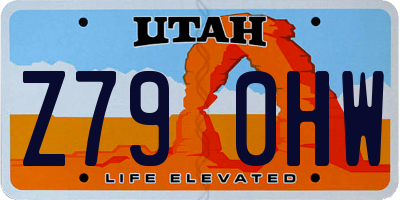 UT license plate Z790HW