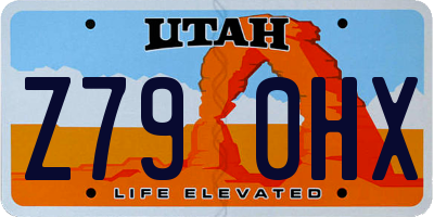 UT license plate Z790HX