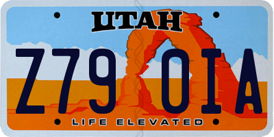 UT license plate Z790IA