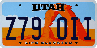 UT license plate Z790II