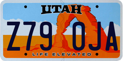 UT license plate Z790JA