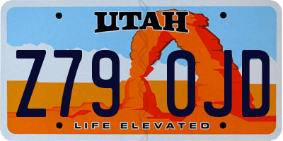 UT license plate Z790JD
