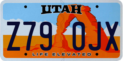 UT license plate Z790JX